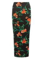Dorothy Perkins Black Floral Tropical Print Maxi Skirt
