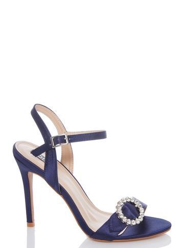 Dorothy Perkins *quiz Navy Jewel Buckle Sandals