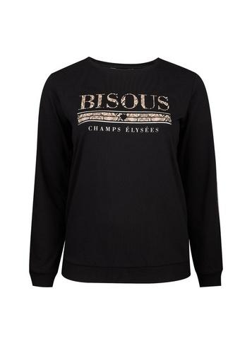Dorothy Perkins *dp Curve Black 'bisous' Sweat Top