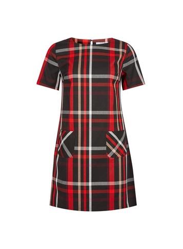 Dorothy Perkins Petite Red Check Print Shift Dress
