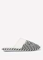 Dorothy Perkins Navy Stripe Novelty Mules