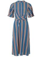 Dorothy Perkins Blue Striped Midi Dress