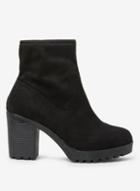 Dorothy Perkins Wide Fit Black Microfibre Mickey Boots