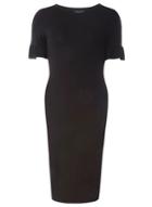 Dorothy Perkins Black Flutter Sleeve Bodycon Dress