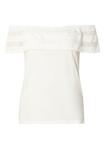 Dorothy Perkins Ivory Broidery Ruffle Bardot Top