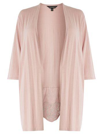 Dorothy Perkins Dp Curve Blush Lace Broderie Cardigan