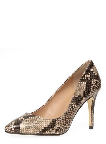 Dorothy Perkins Natural Snake Mid Height Court Shoes