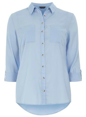 Dorothy Perkins *tall Chambray Twill Safari Shirt