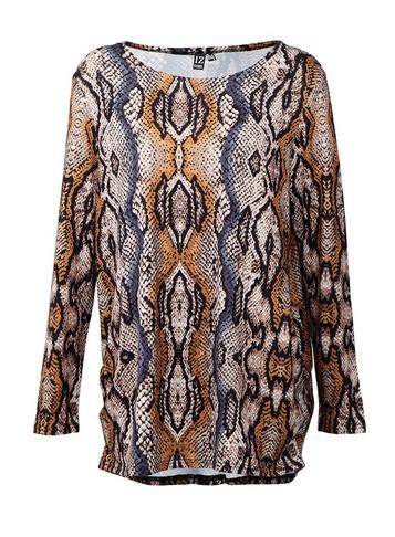 *izabel London Brown Snake Print Top