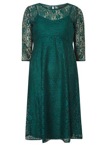 Dorothy Perkins Green Lace Midi Dress