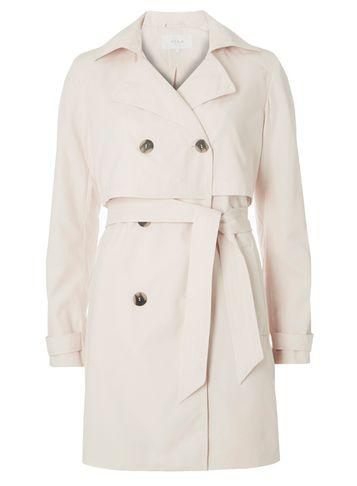 Dorothy Perkins *vila Blush Tie Waist Trench Coat