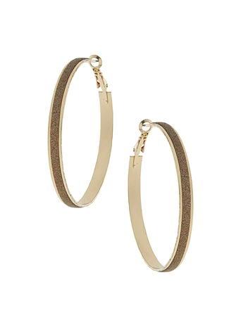 Dorothy Perkins Brown Glitter Hoops