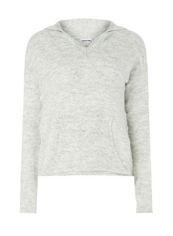 Dorothy Perkins *noisy May Grey Long Sleeve Hood Knitted Jumper