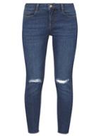 Dorothy Perkins Petite Knee Rip Raw Hem Jeans