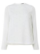 Dorothy Perkins Ivory Pearl Detail Long Sleeve Top