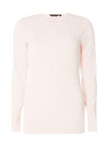 Dorothy Perkins Blush Marl Long Sleeve Crew Neck T-shirt