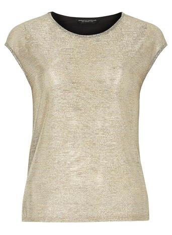 Dorothy Perkins Black Metallic Front Tee