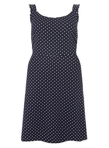 Dorothy Perkins Dp Curve Navy And Ivory Spotted Sundress