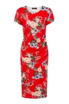 Dorothy Perkins *girls On Film Red Floral Print Bodycon Dress