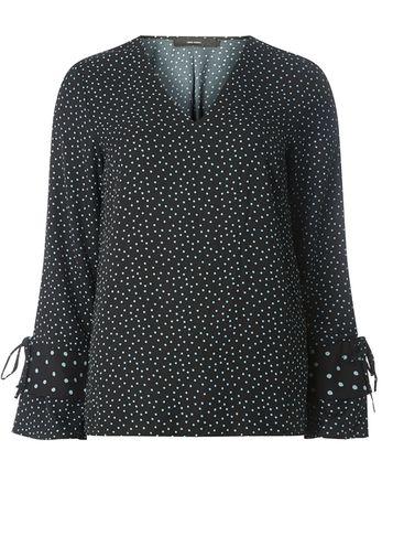 Dorothy Perkins *vero Moda Black Tie Sleeve Blouse