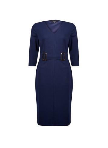 Dorothy Perkins *navy Buckle Front Pencil Dress