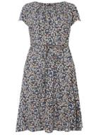 Dorothy Perkins *billie & Blossom Curve Navy Bloom Skater Dress