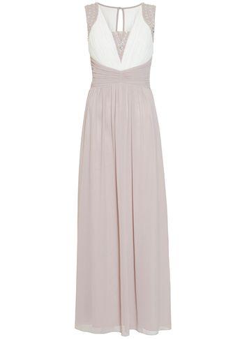 Dorothy Perkins *quiz Mocha Chiffon Embellished Maxi Dress