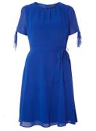 Dorothy Perkins Cobalt Chiffon Belted Dress