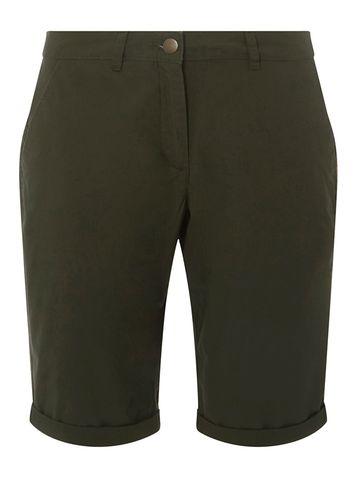 Dorothy Perkins Khaki Poplin Knee Shorts