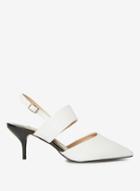 Dorothy Perkins Wide Fit White Gene Court Shoes