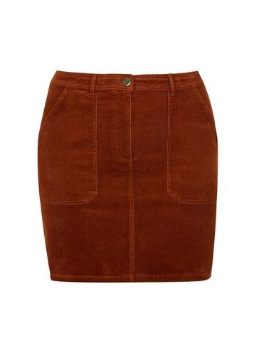 Dorothy Perkins *dp Curve Tan Cord Pocket Mini Skirt