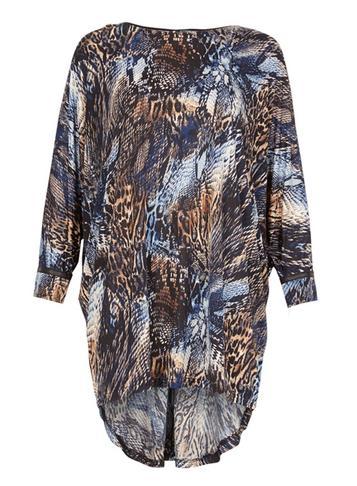 Dorothy Perkins *izabel London Navy Abstract Print Tunic Top