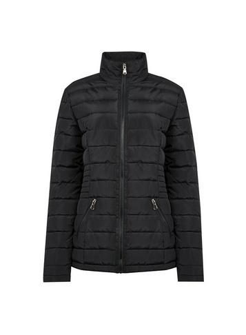 Dorothy Perkins *tall Black Sustainable Wadded Coat