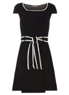 Dorothy Perkins Black Dress With Ivory Tipping