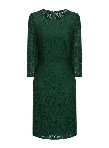 Dorothy Perkins *paper Dolls 3/4 Sleeve All Over Lace Bodycon Dress