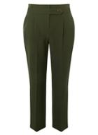 Dorothy Perkins Khaki Button Tapered Trousers