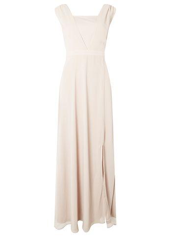 Dorothy Perkins Silver Satin Cowl Maxi Dress