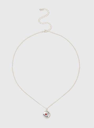 Dorothy Perkins Silver Look July Birth Stone Necklace