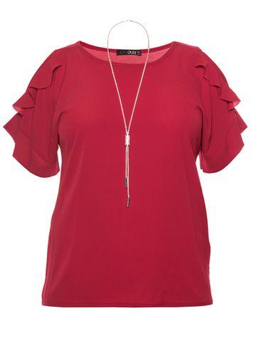 Dorothy Perkins *quiz Curve Berry Necklace Top
