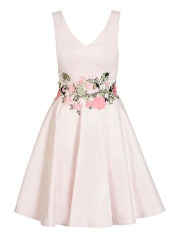Dorothy Perkins *quiz Pale Pink Floral Skater Dress