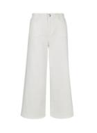 Dorothy Perkins White Wide Leg Crop Jeans