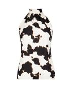 Dorothy Perkins Multi Coloured Cow Print Halter Neck Top