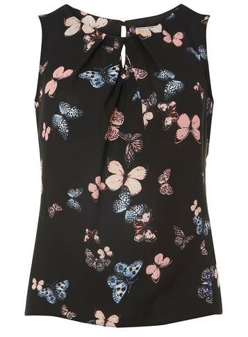 Dorothy Perkins *billie & Blossom Petite Black Floral Print Shell Top