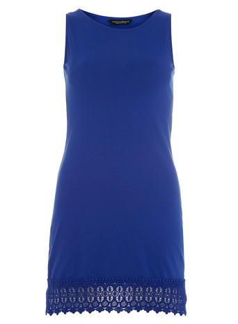 Dorothy Perkins Blue Lace Trim Tunic