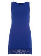 Dorothy Perkins Blue Lace Trim Tunic