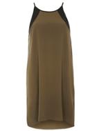 Dorothy Perkins Khaki Contrast Shift Dress