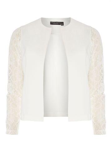 Dorothy Perkins Ivory Lace Sleeve Jacket