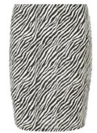 Dorothy Perkins Zebra Jersey Pull On Mini Skirt