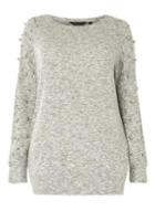 Dorothy Perkins *dp Curve Grey Soft Touch Metal Ball Top