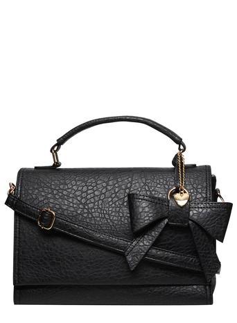 Dorothy Perkins Black Bow Charm Satchel Bag